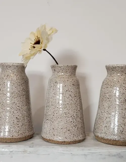 Flower Vase, Ceramic Bud Vase, Handmade Bud Vase, Mini Vase, Small Vase, Gifts for Her, Mother's Day, Gift for Mom, Mom Pot, Hostess Gift 2pcs